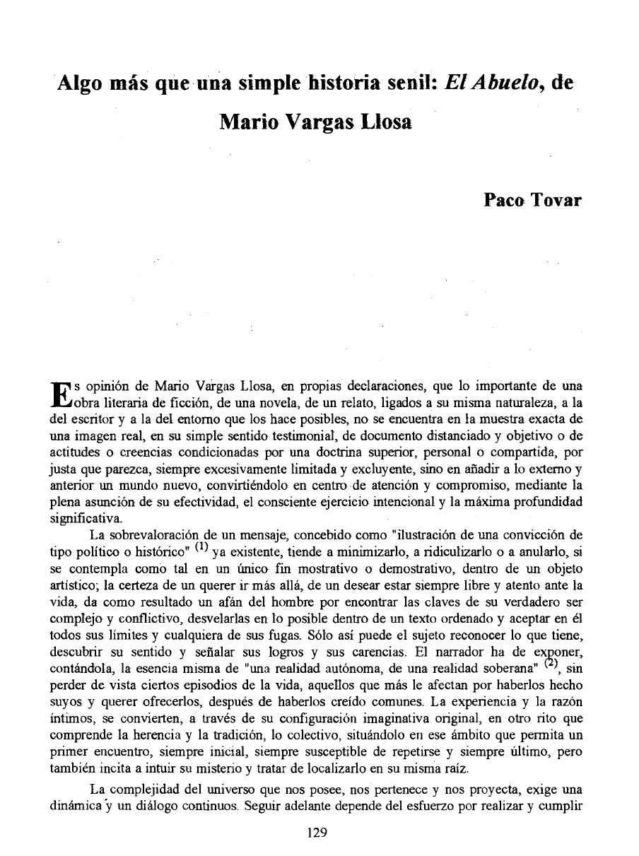 El Abuelo - Cuento Vargas LLosa - [PDF Document]